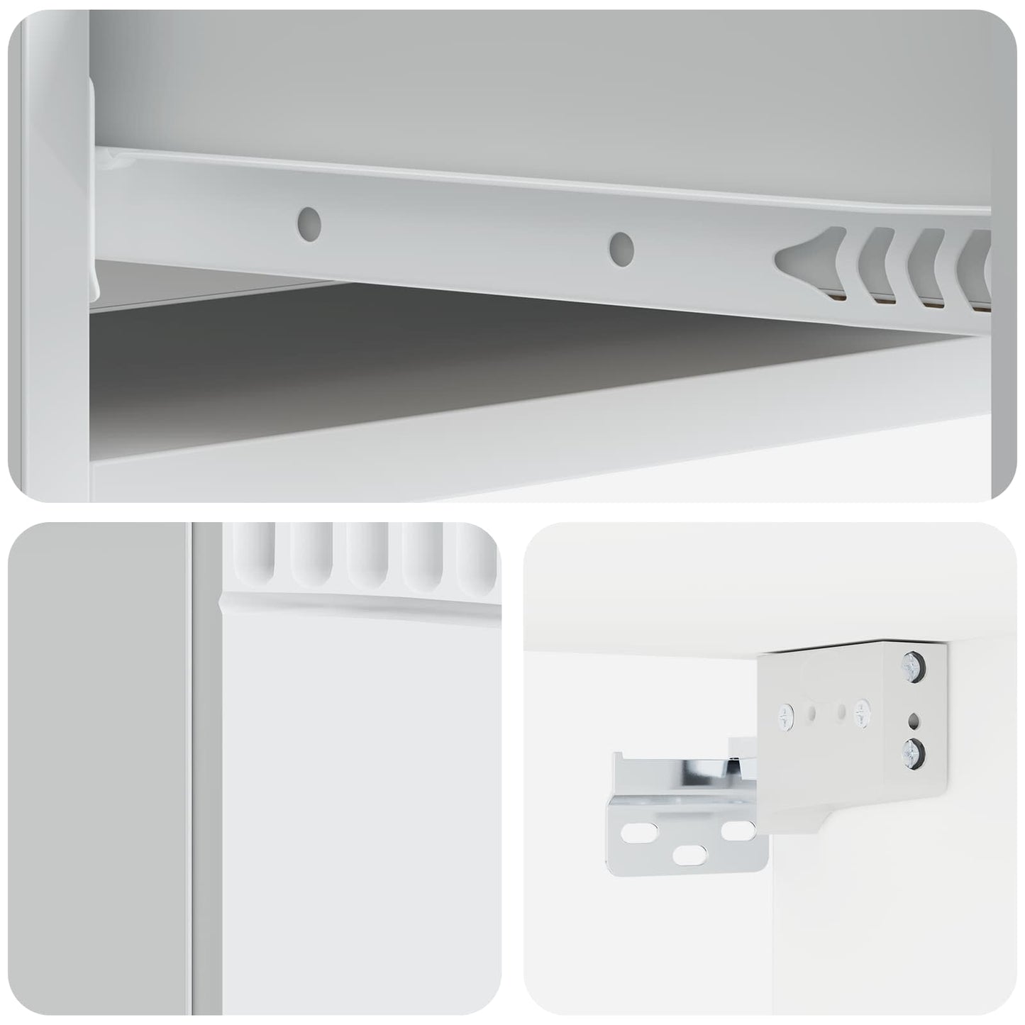 Wall-Mounted Side Table Wall-mounted White 87.5 x 34.5 x 17 cm