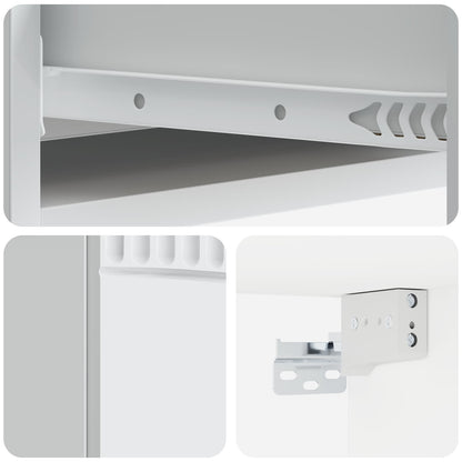 Wall-Mounted Side Table Wall-mounted White 87.5 x 34.5 x 17 cm