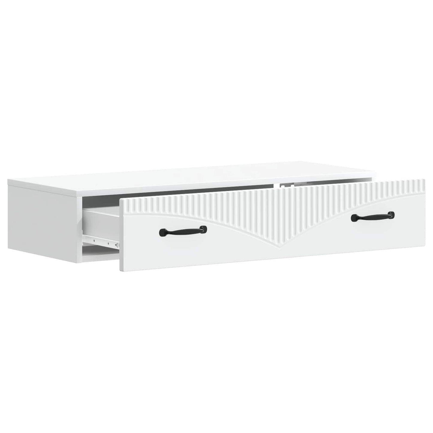 Wall-Mounted Side Table Wall-mounted White 87.5 x 34.5 x 17 cm