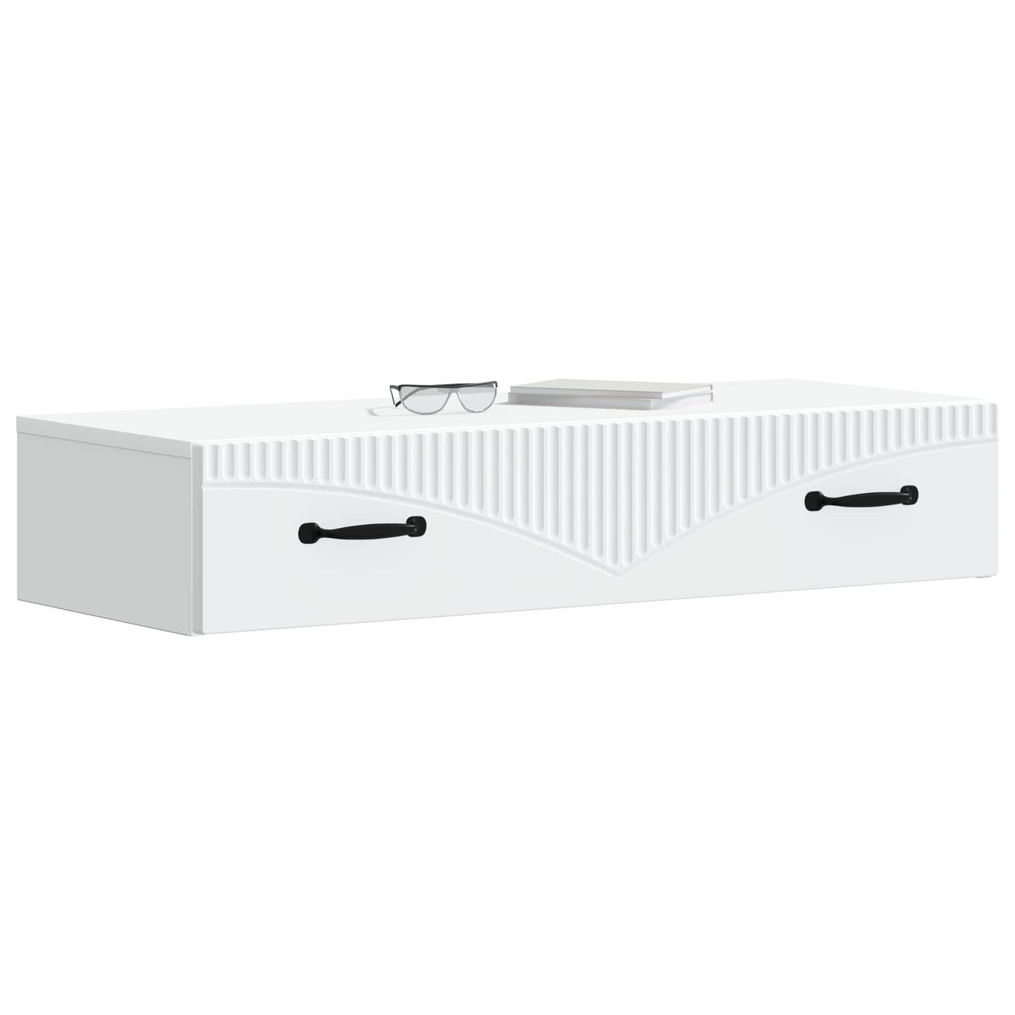 Wall-Mounted Side Table Wall-mounted White 87.5 x 34.5 x 17 cm