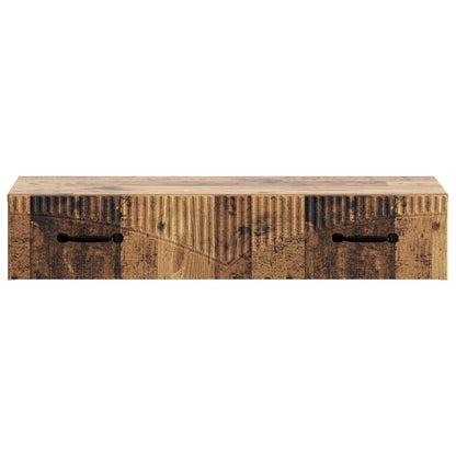 Wall-Mounted Side Table Old Wood 87.5 x 34.5 x 17 cm