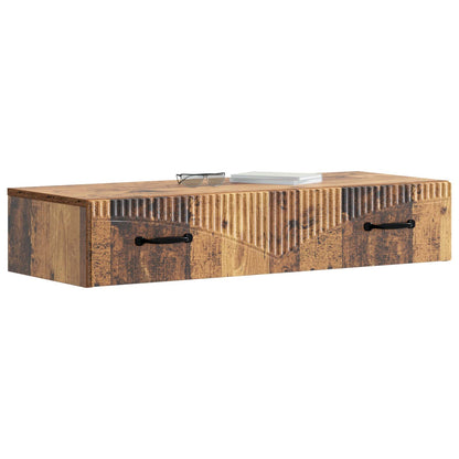 Wall-Mounted Side Table Old Wood 87.5 x 34.5 x 17 cm