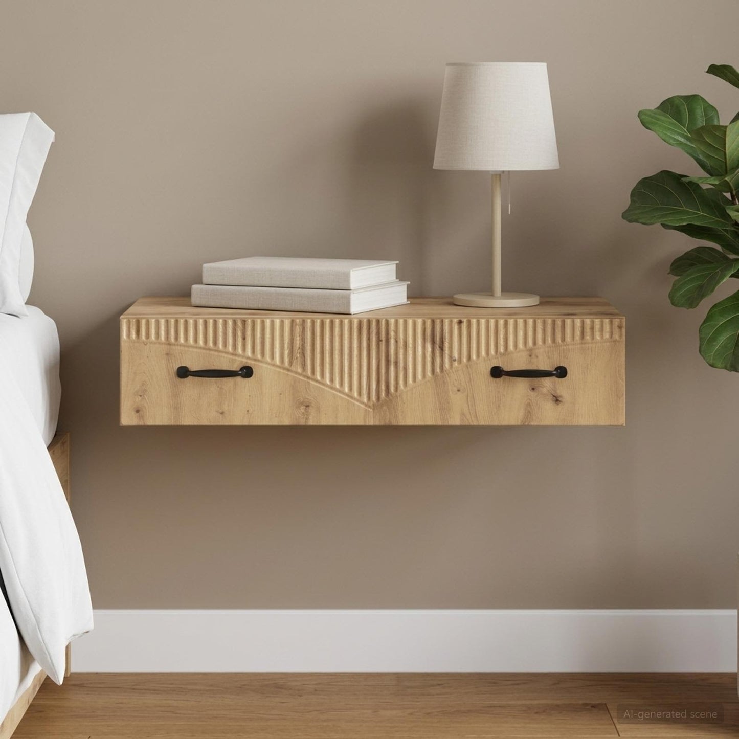 Wall-Mounted Side Table 87.5 x 34.5 x 17 cm Engineered Wood