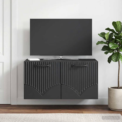 Wall-Mounted TV Cabinet Black 59.5 x 41 x 30 cm Engineered Wood