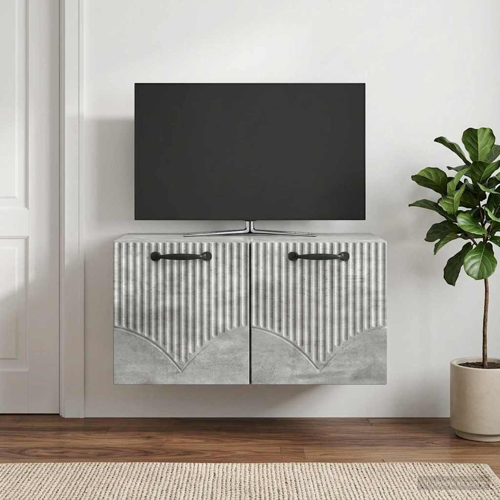 Wall-Mounted TV Cabinet Concrete Grey 59.5 x 41 x 30 cm
