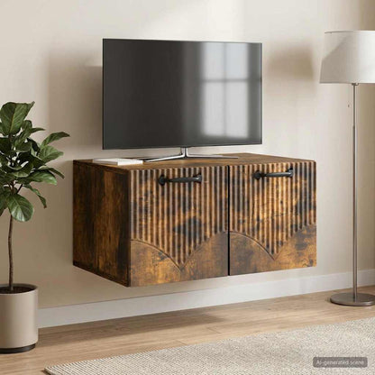 Wall-Mounted TV Cabinet Smoked Oak 59.5 x 41 x 30 cm