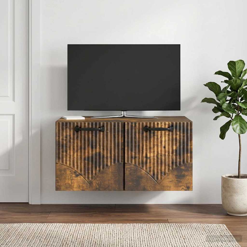 Wall-Mounted TV Cabinet Smoked Oak 59.5 x 41 x 30 cm