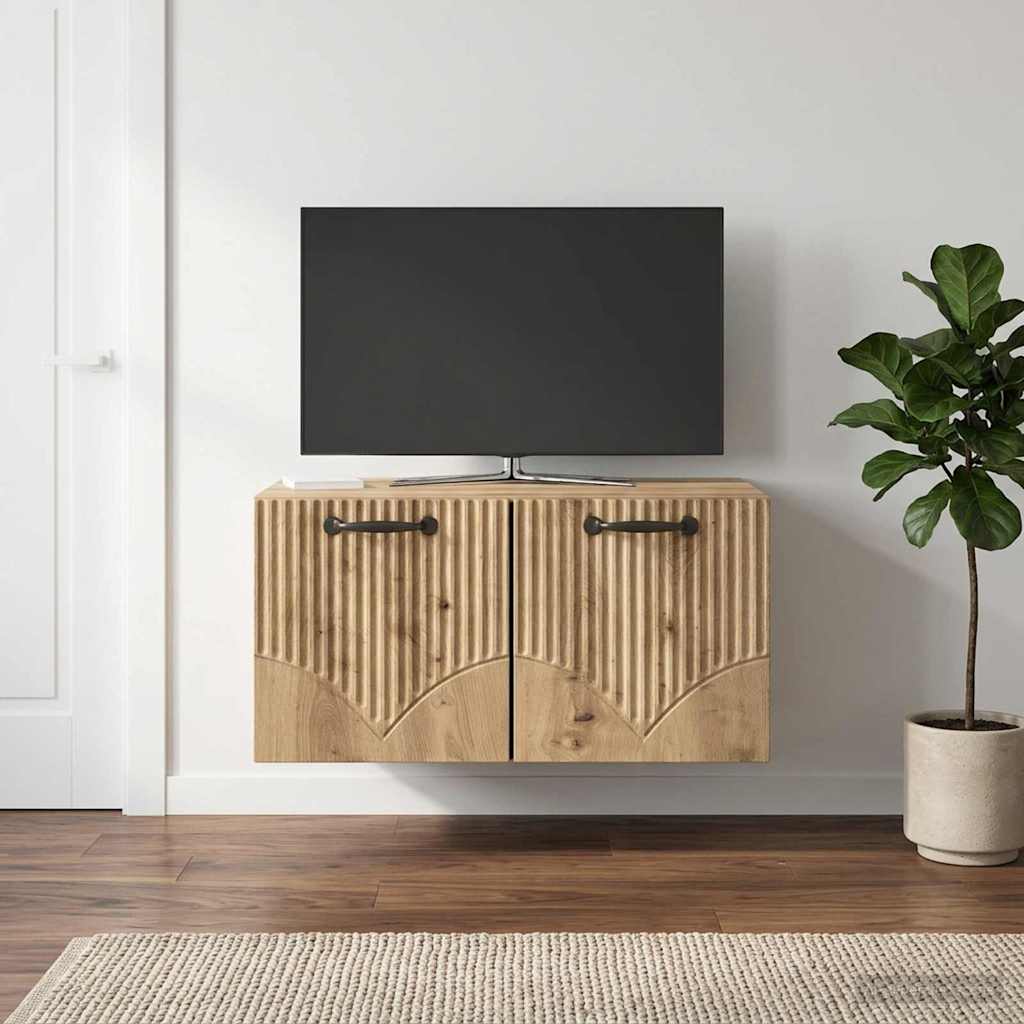 Wall-Mounted TV Cabinet 59.5 x 41 x 30 cm Artisan Oak