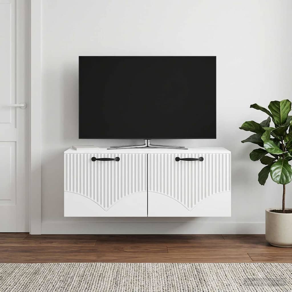 Wall-Mounted TV Cabinet White 78.5 x 41 x 30 cm Engineered Wood