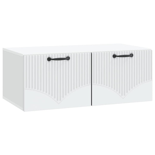 Wall-Mounted TV Cabinet White 78.5 x 41 x 30 cm Engineered Wood