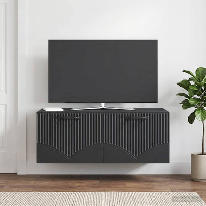 Wall-Mounted TV Cabinet Black 78.5 x 41 x 30 cm Engineered Wood