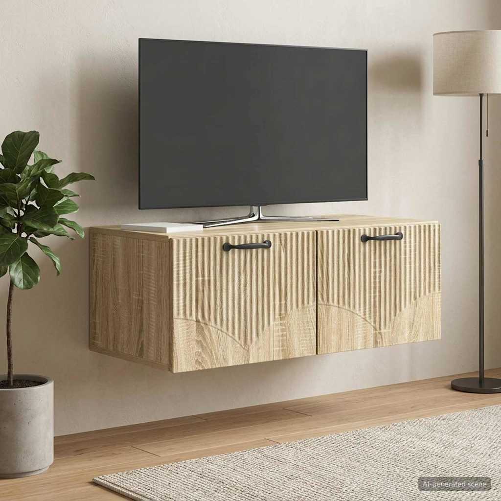 Wall-Mounted TV Cabinet Sonoma Oak 78.5 x 41 x 30 cm