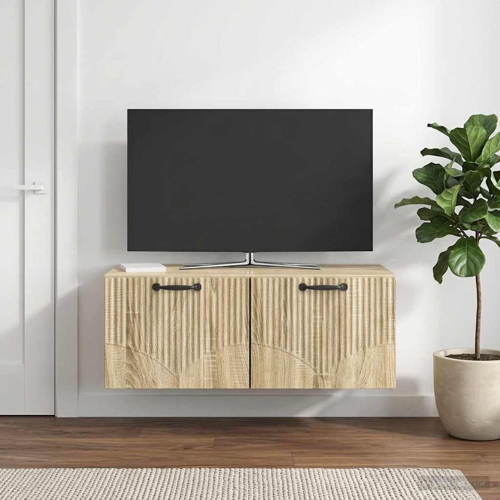 Wall-Mounted TV Cabinet Sonoma Oak 78.5 x 41 x 30 cm