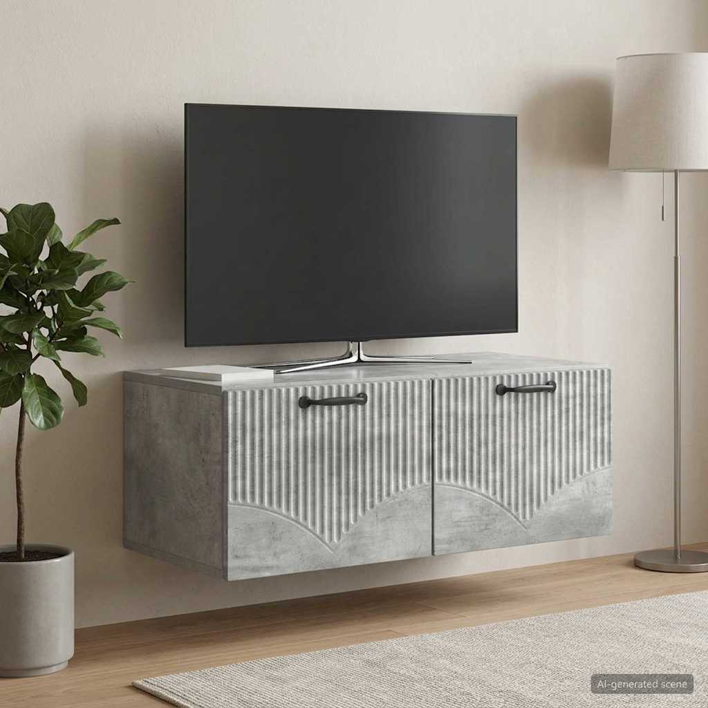 Wall-Mounted TV Cabinet Concrete Grey 78.5 x 41 x 30 cm