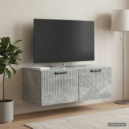 Wall-Mounted TV Cabinet Concrete Grey 78.5 x 41 x 30 cm