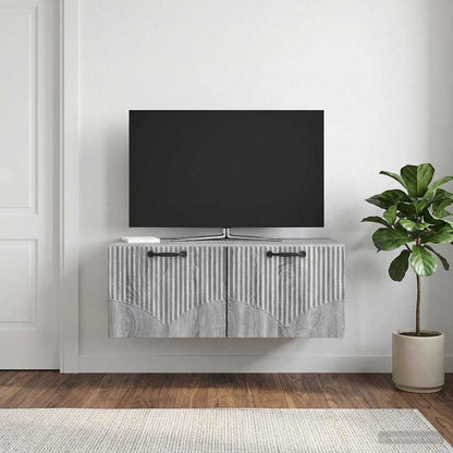 Wall-Mounted TV Cabinet Grey Sonoma 78.5 x 41 x 30 cm