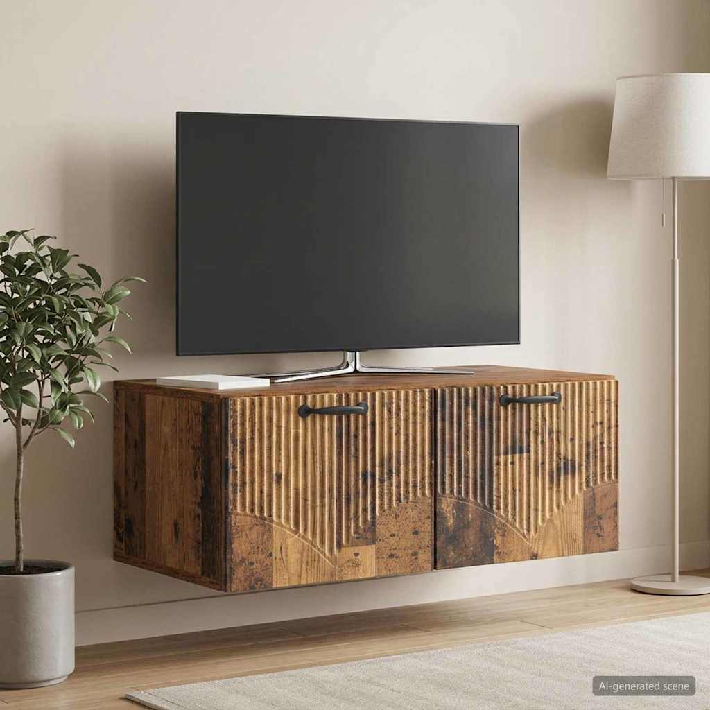Wall-Mounted TV Cabinet Old Wood 78.5 x 41 x 30 cm