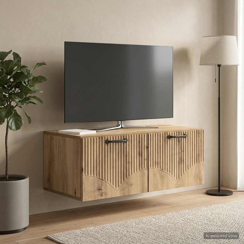 Wall-Mounted TV Cabinet 78.5 x 41 x 30 cm Artisan Oak