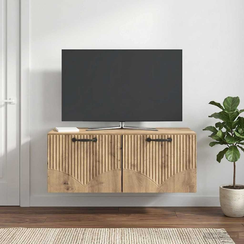 Wall-Mounted TV Cabinet 78.5 x 41 x 30 cm Artisan Oak