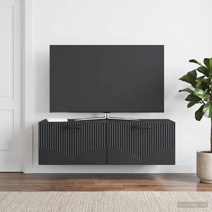 Wall-Mounted TV Cabinet Black 98 x 41 x 30 cm Engineered Wood
