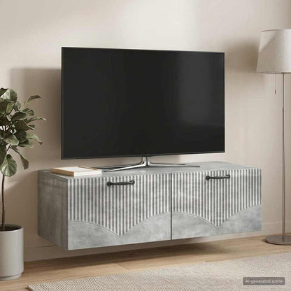Wall-Mounted TV Cabinet Concrete Grey 98 x 41 x 30 cm