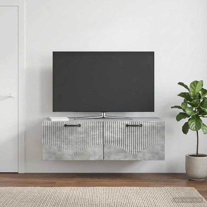 Wall-Mounted TV Cabinet Concrete Grey 98 x 41 x 30 cm