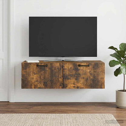 Wall-Mounted TV Cabinet Smoked Oak 98 x 41 x 30 cm
