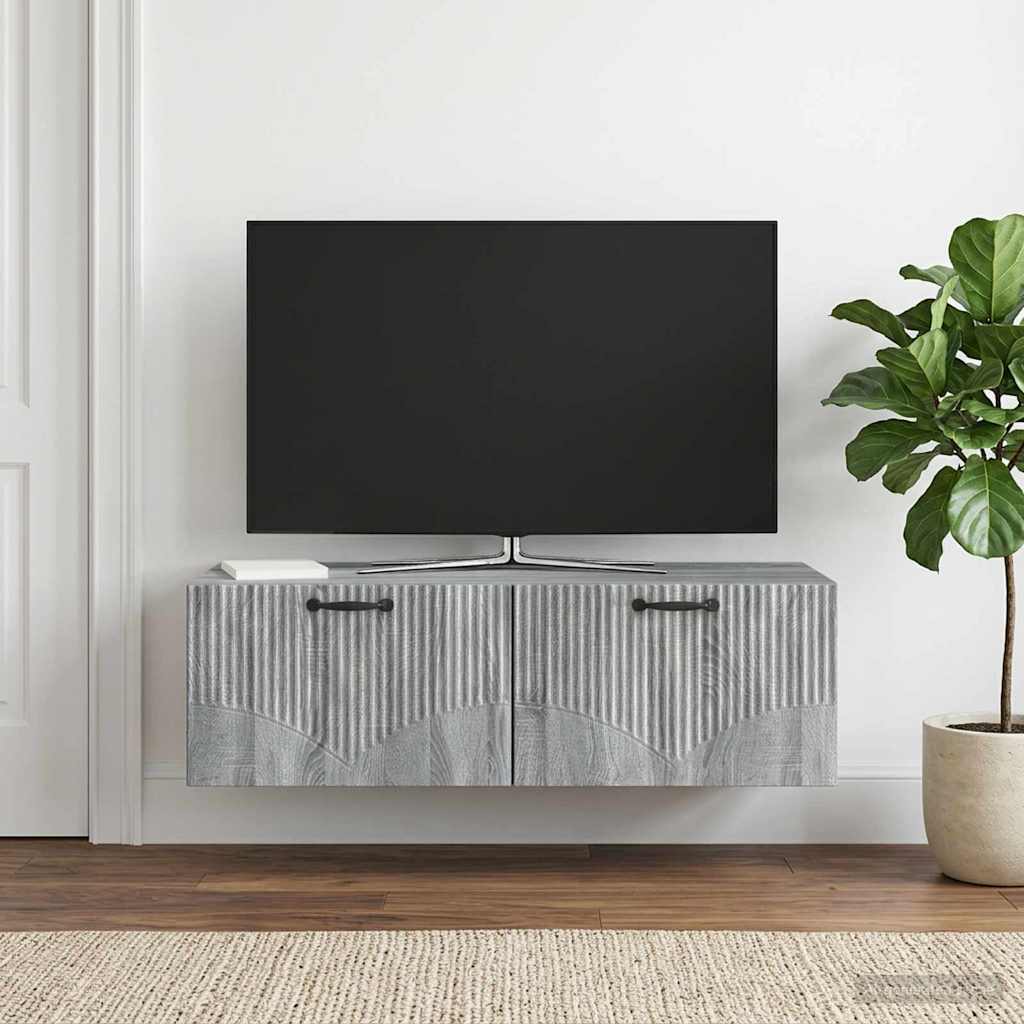 Wall-Mounted TV Cabinet Grey Sonoma 98 x 41 x 30 cm