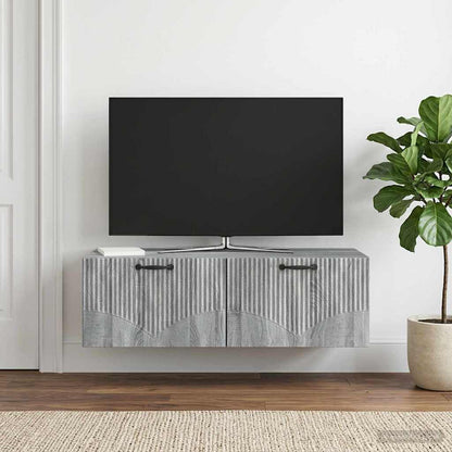 Wall-Mounted TV Cabinet Grey Sonoma 98 x 41 x 30 cm