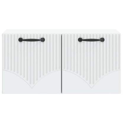 Wall-Mounted TV Cabinet White 59.5 x 31 x 30 cm Engineered Wood