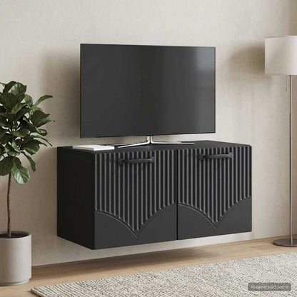 Wall-Mounted TV Cabinet Black 59.5 x 31 x 30 cm Engineered Wood