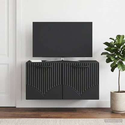 Wall-Mounted TV Cabinet Black 59.5 x 31 x 30 cm Engineered Wood
