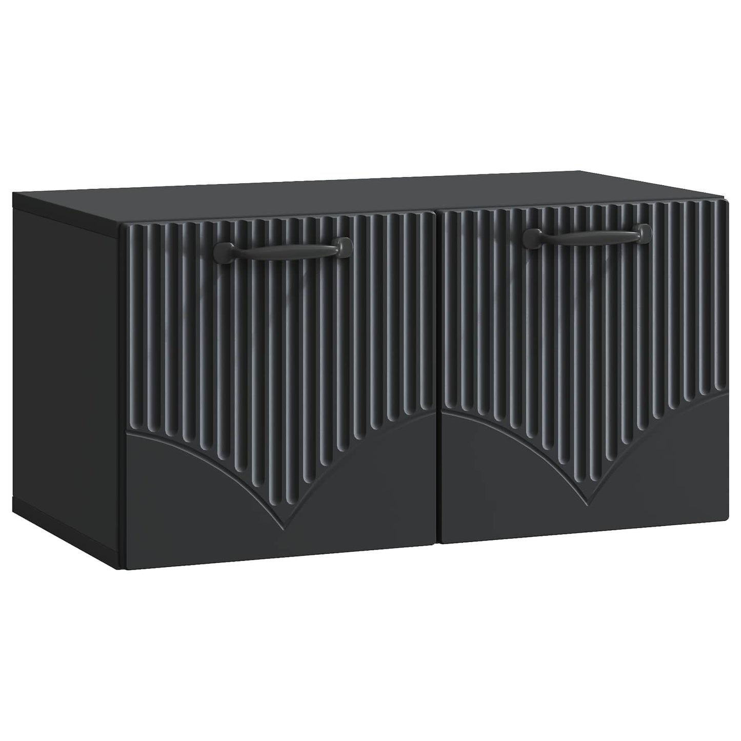 Wall-Mounted TV Cabinet Black 59.5 x 31 x 30 cm Engineered Wood
