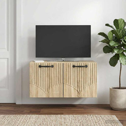 Wall-Mounted TV Cabinet Sonoma Oak 59.5 x 31 x 30 cm