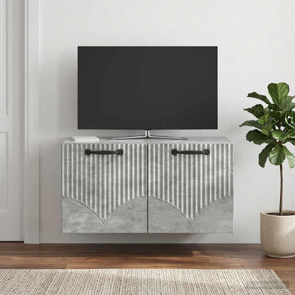 Wall-Mounted TV Cabinet Concrete Grey 59.5 x 31 x 30 cm