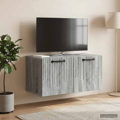 Wall-Mounted TV Cabinet Grey Sonoma 59.5 x 31 x 30 cm