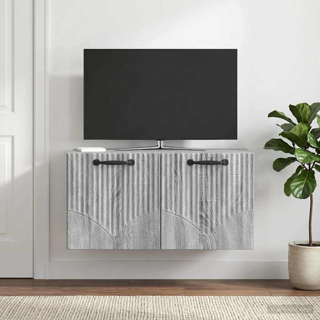 Wall-Mounted TV Cabinet Grey Sonoma 59.5 x 31 x 30 cm
