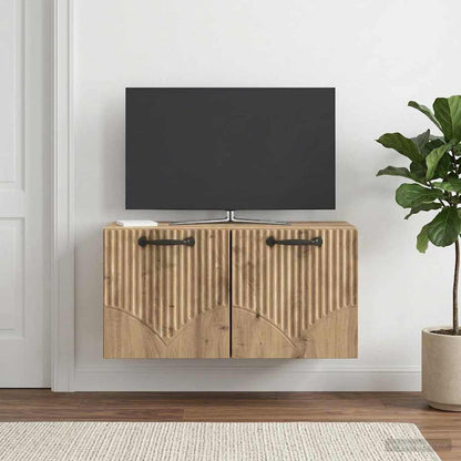 Wall-Mounted TV Cabinet 59.5 x 31 x 30 cm Artisan Oak
