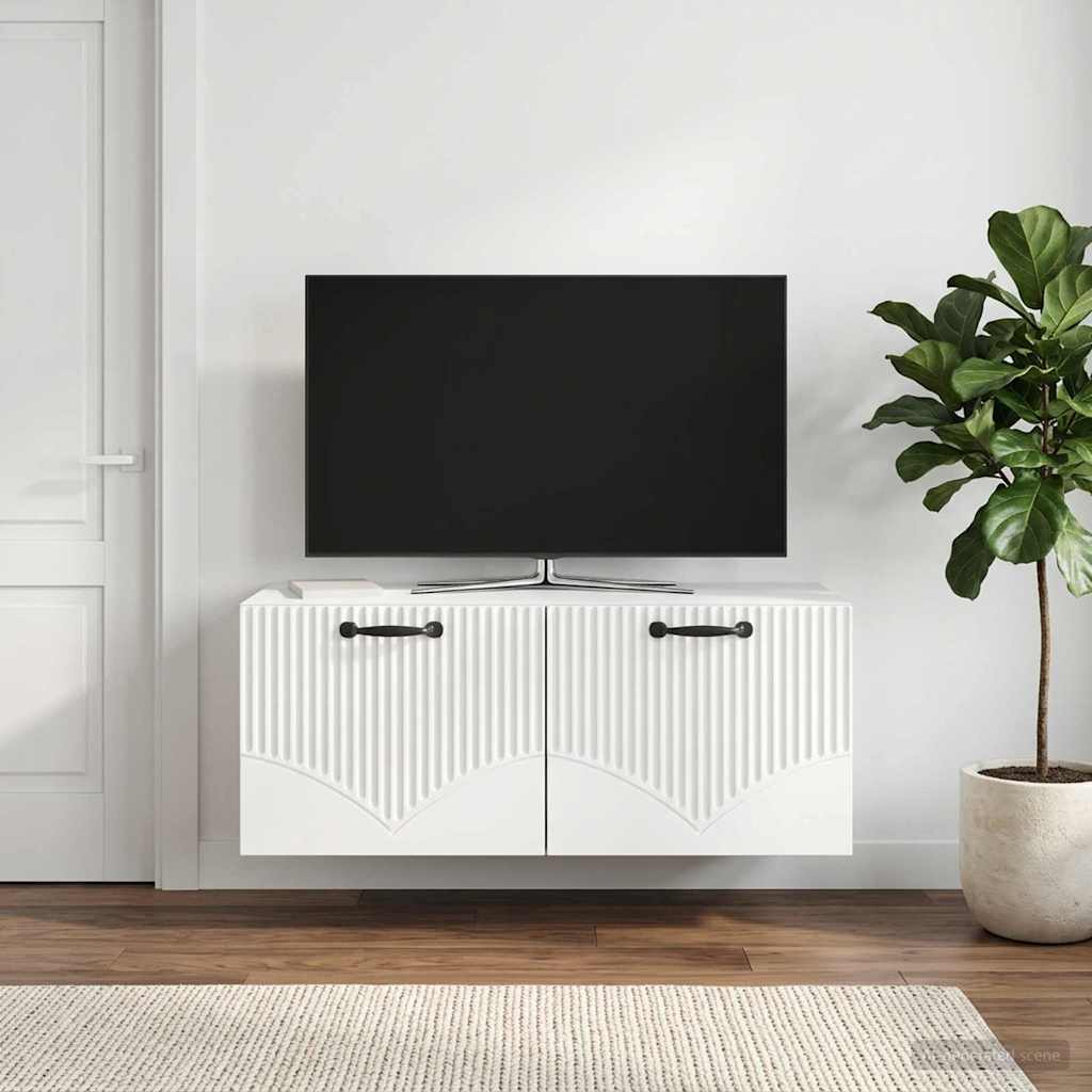 Wall-Mounted TV Cabinet White 78.5 x 31 x 30 cm Engineered Wood