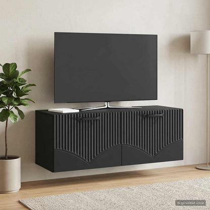 Wall-Mounted TV Cabinet Black 78.5 x 31 x 30 cm Engineered Wood
