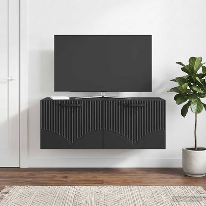 Wall-Mounted TV Cabinet Black 78.5 x 31 x 30 cm Engineered Wood