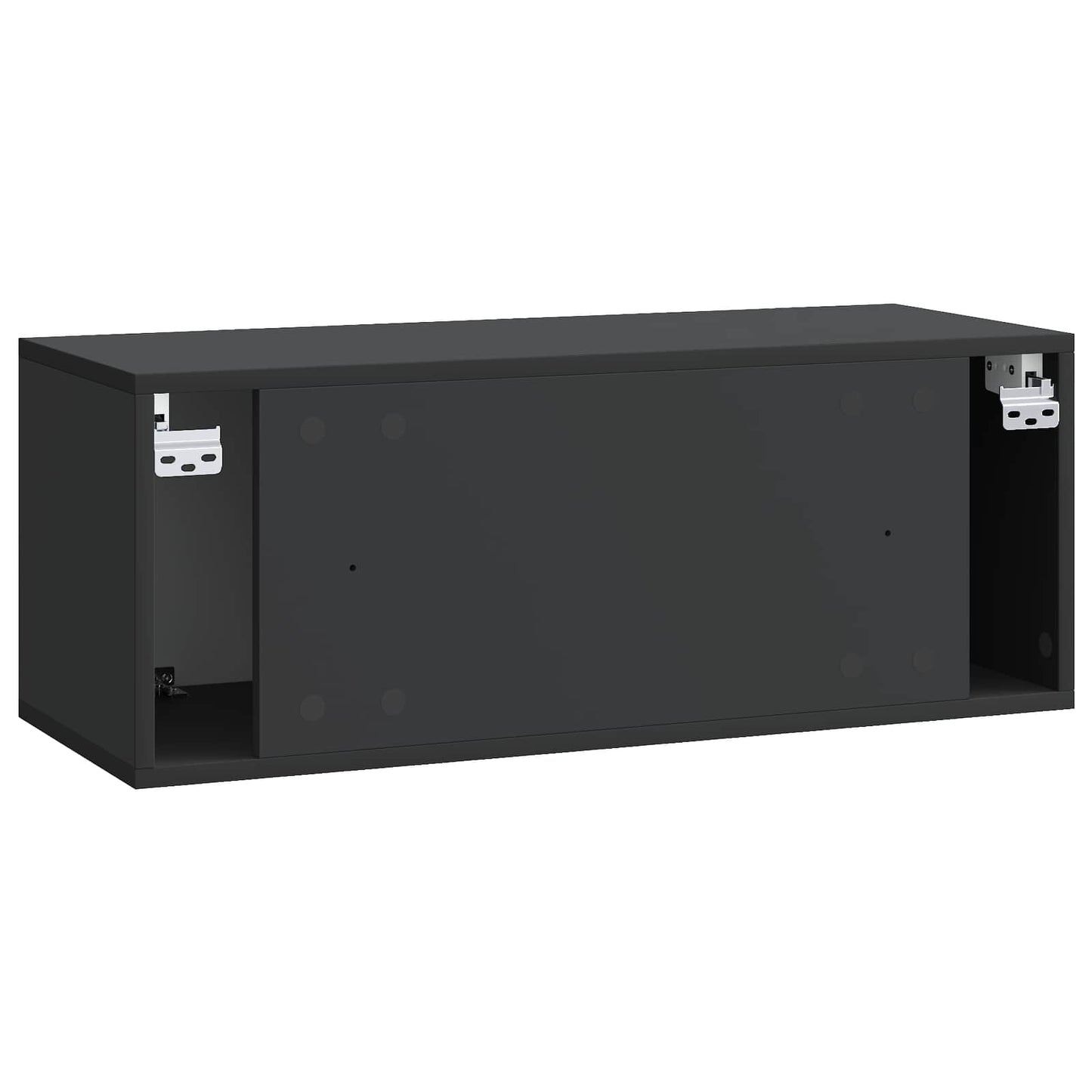 Wall-Mounted TV Cabinet Black 78.5 x 31 x 30 cm Engineered Wood