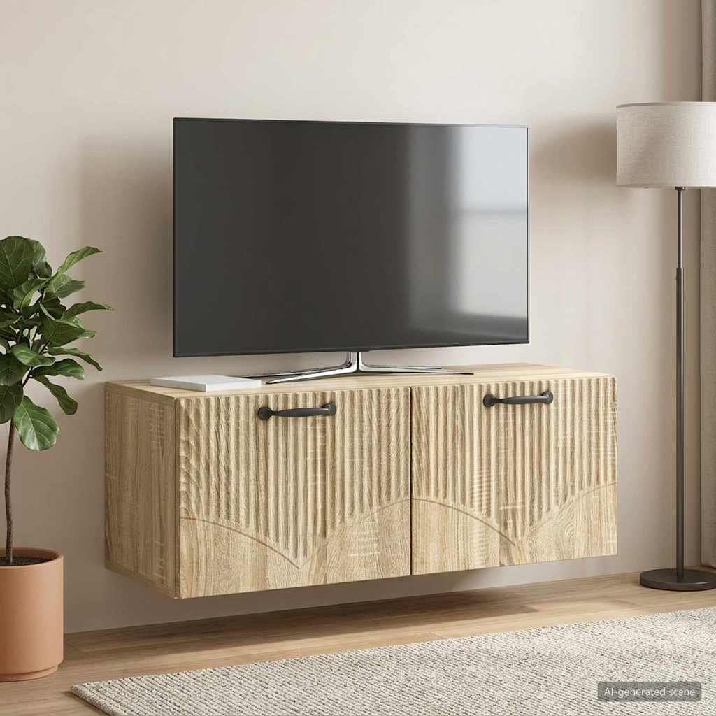 Wall-Mounted TV Cabinet Sonoma Oak 78.5 x 31 x 30 cm