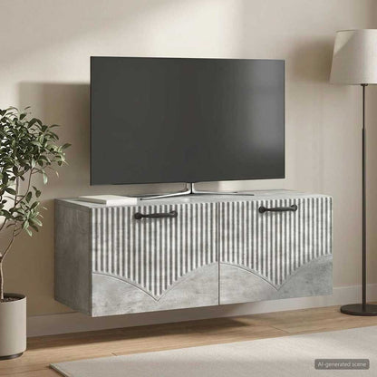 Wall-Mounted TV Cabinet Concrete Grey 78.5 x 31 x 30 cm