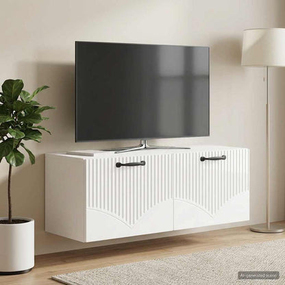 Wall-Mounted TV Cabinet High Gloss White 78.5 x 31 x 30 cm