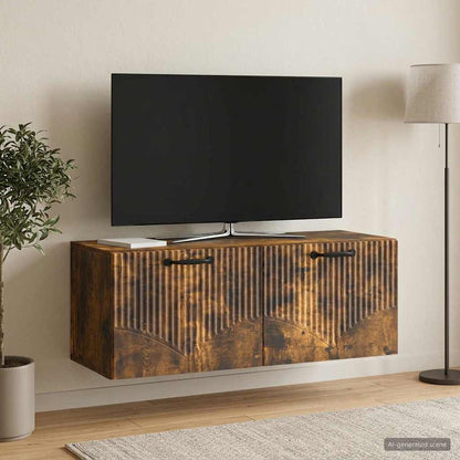 Wall-Mounted TV Cabinet Smoked Oak 78.5 x 31 x 30 cm