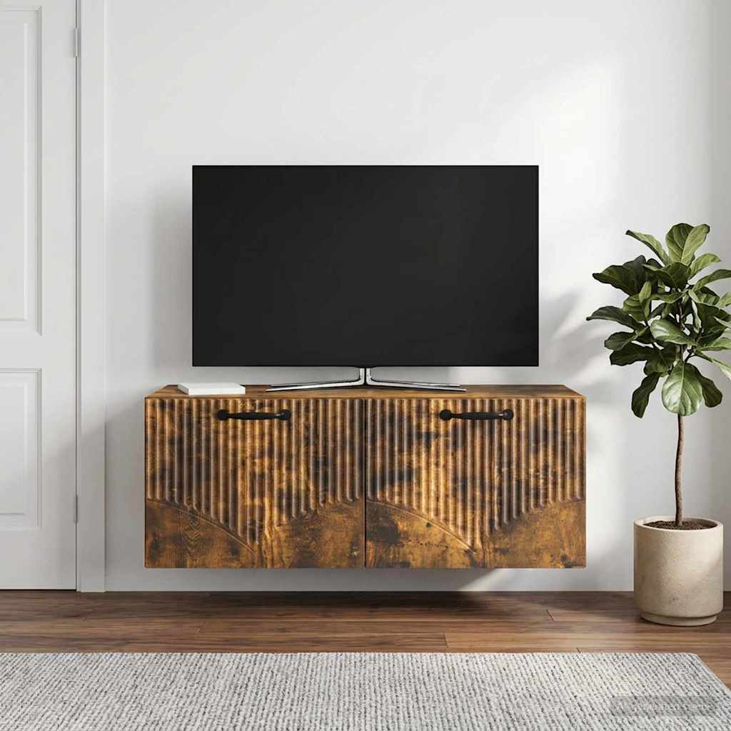 Wall-Mounted TV Cabinet Smoked Oak 78.5 x 31 x 30 cm