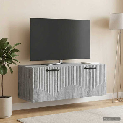 Wall-Mounted TV Cabinet Grey Sonoma 78.5 x 31 x 30 cm