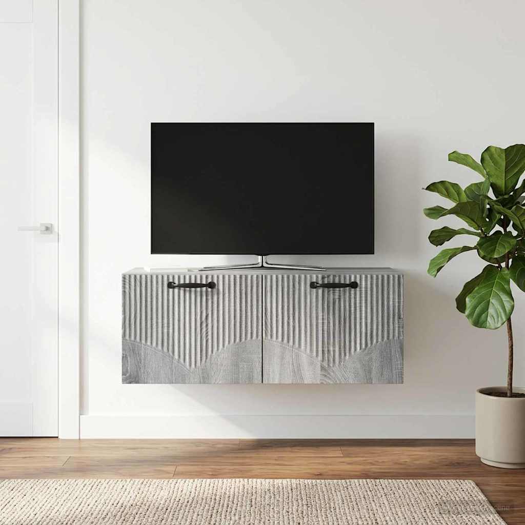 Wall-Mounted TV Cabinet Grey Sonoma 78.5 x 31 x 30 cm