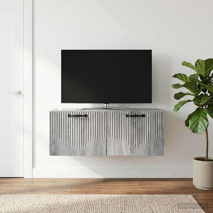 Wall-Mounted TV Cabinet Grey Sonoma 78.5 x 31 x 30 cm